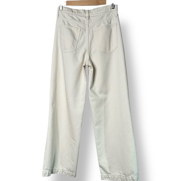 BANANA REPUBLIC Premium Denim Cotton Blend High Rise Wide Leg Jeans w/ Slits 26P - Picture 3 of 10